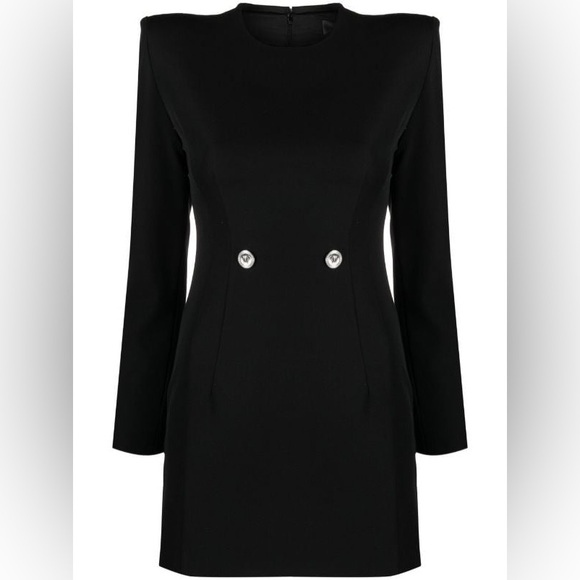 Versace NWT Hourglass grain-de-poudre wool minidress - Picture 5 of 12